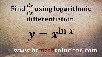 Differentiating a Function Using Logarithmic Differentiation (Example)