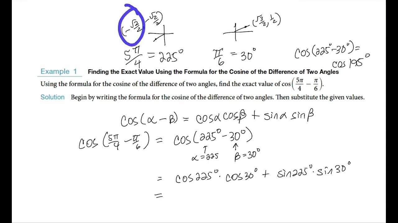 9 2a the trig sum and difference formulas youtube
