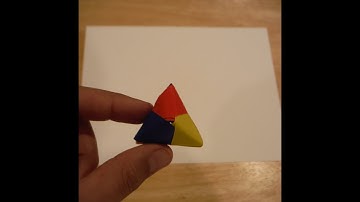 How to Fold an Origami Sonobe Triangular Hexahedron (3 Units)