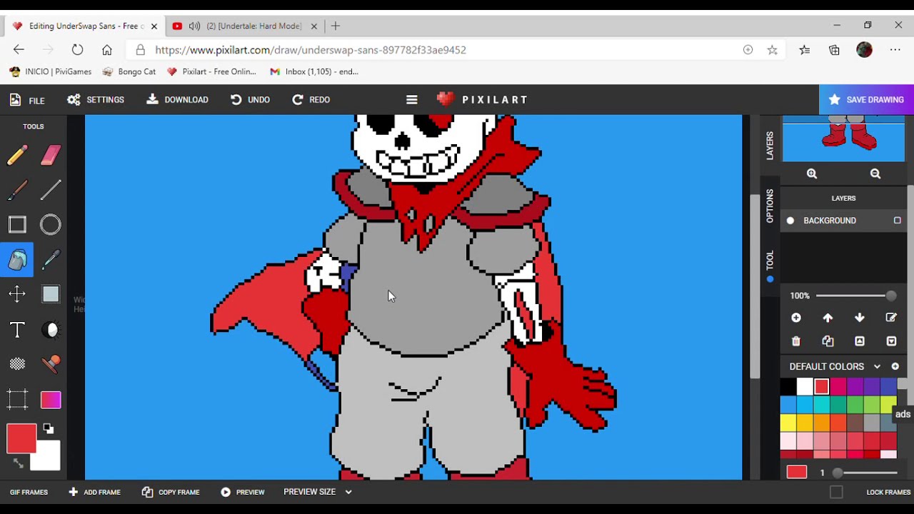 Editando Fellswap Sans Pixel Art Mi Version Youtube
