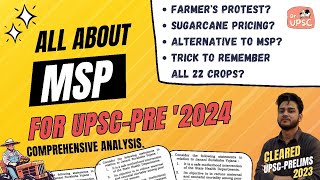 🔥MSP (Minimum Support Price) 🫛🌽| All you need to know for UPSC-PRELIMS '2024 | Must watch.🚀