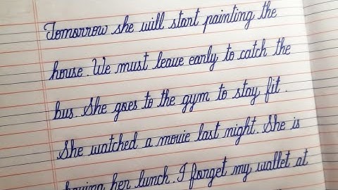CURSIVE WRITING | CURSIVE HANDWRITING in 4 lines notebook? | ENGLISH WRITING | HANDWRITING