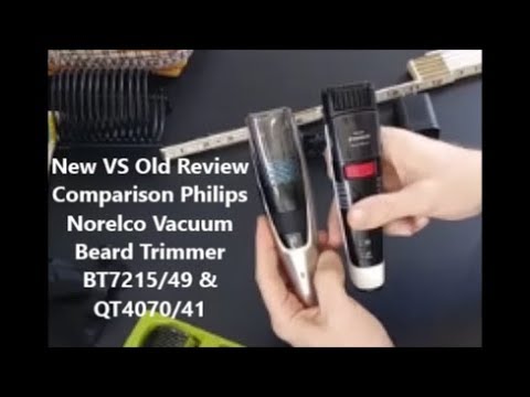 New VS Review Comparison Norelco Vacuum Beard Trimmer 7000 BT7215/49 QT4070/41 - YouTube
