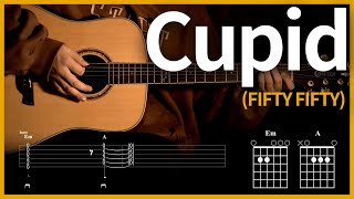 114. [ Cupid (Twin ver.) - FIFTY FIFTY ] 【★☆☆☆☆】 기타 | Guitar tutorial |ギター 弾いてみた 【TAB譜】
