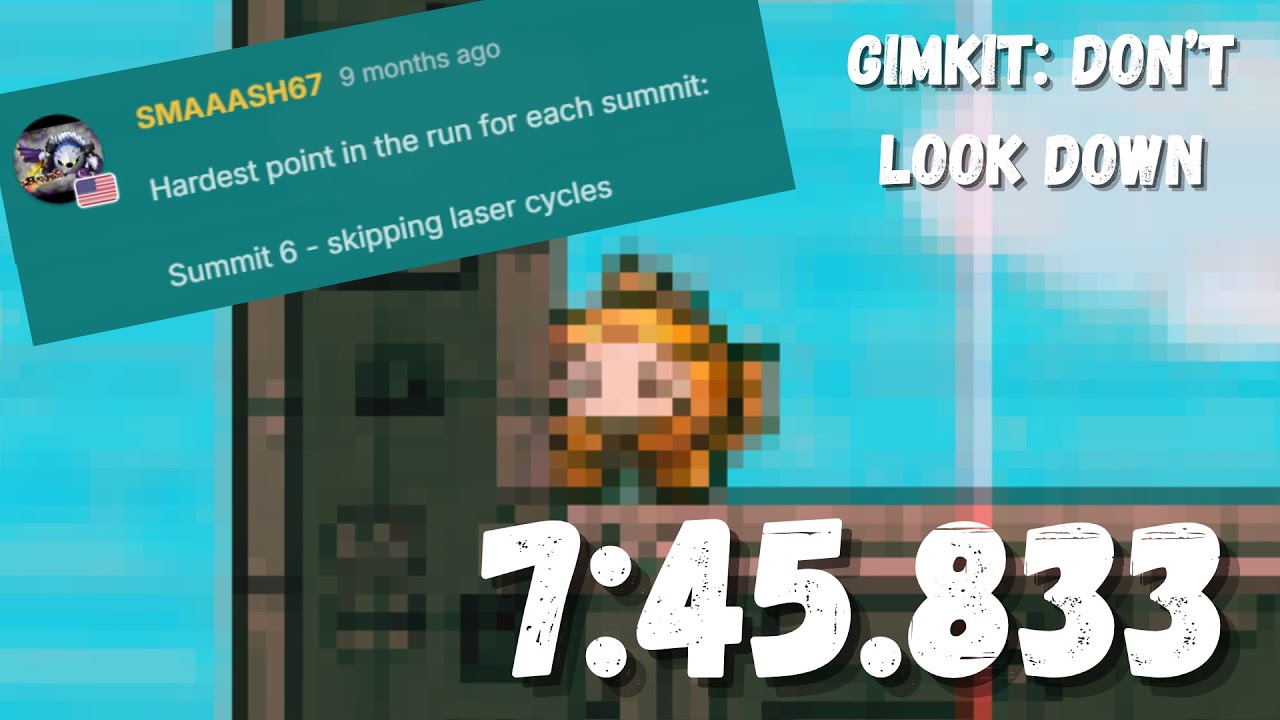 Gimkit: Don't Look Down in UNDER EIGHT MINUTES (any% in 