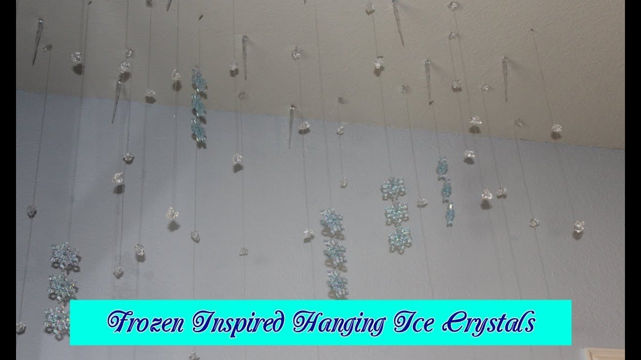EASY DIY Hanging Ice Crystals Frozen Inspired YouTube