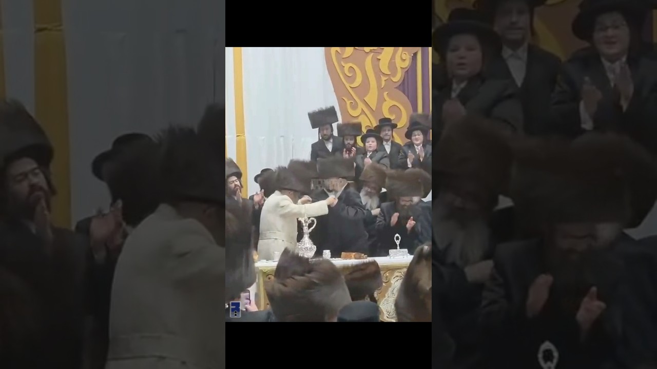 מרבים שלום בעולם: האדמו״ר מסאטמאר בריקוד עם גיסו הרב מייזליש