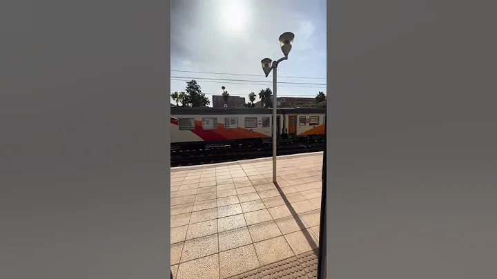 Leaving Marrakesh Station in Morocco - Perfectly Safely with the doors still open.#fyp #safetyfirst