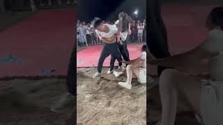 Too powerful, unable to fight ah #Beauty Wrestling #Mixed Wrestling