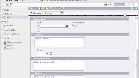TYPO3 - Tutorial For Editors: Including Images in Content Elements