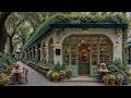 Calm Music at Café on Quiet Street | Begin Peaceful Day with Nature Therapy &amp; Smooth Jazz Music