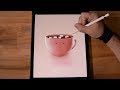 Hot Chocolate and Marshmallows - iPad Pro Drawing
