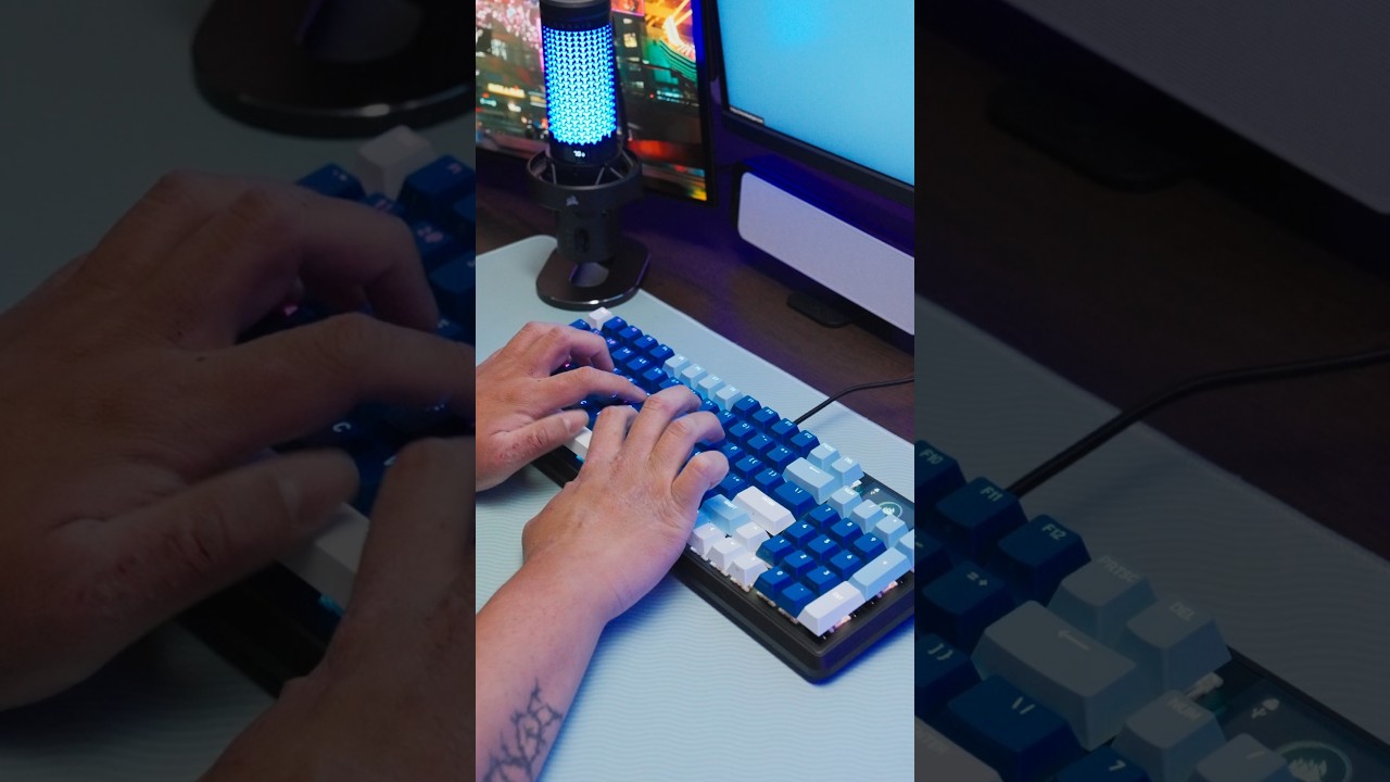 whos rocking with our pacific blue and matcha green keycaps for VANGUARD 96? 🌊🍵 #corsair