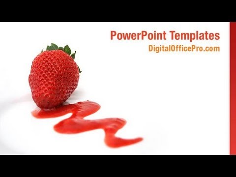 strawberry fruit powerpoint template backgrounds digitalofficepro