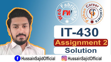 IT430 Assignment 2 Solution Fall 2021 | Virtual University | Hussain Sajid
