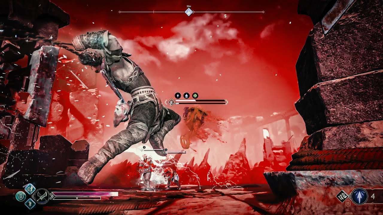 ANGRY KRATOS Destroying Draugers  GOD OF WAR PC