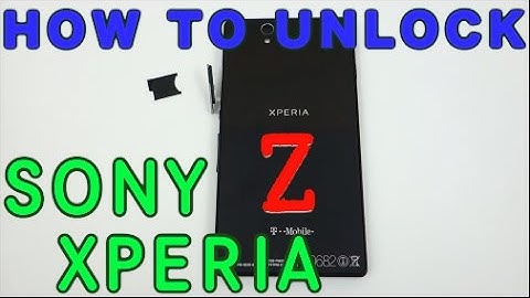 How to Unlock Sony Xperia Z ANY CARRIER (T-Mobile, Bell, AT&T, O2, ETC)