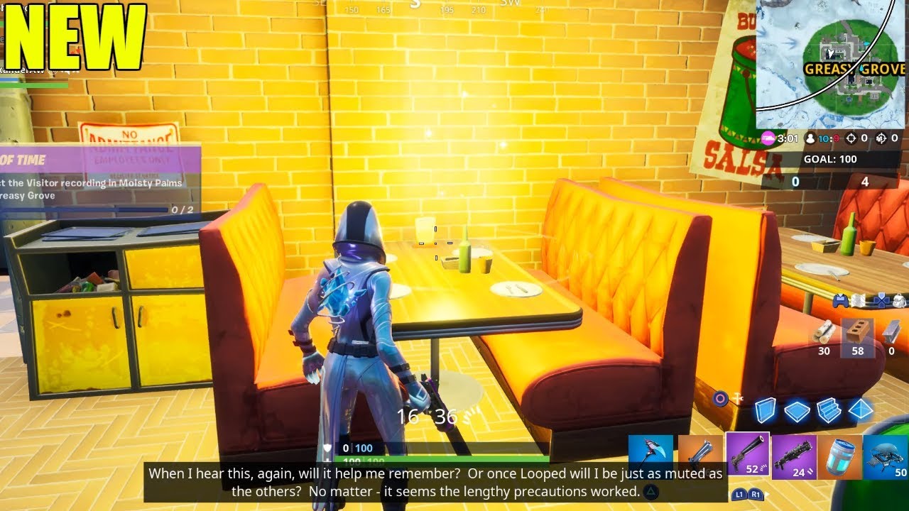 VISITOR RECORDING LOCATIONS in Moisty Palms & Greasy Grove (Fortnite Battle Royale)