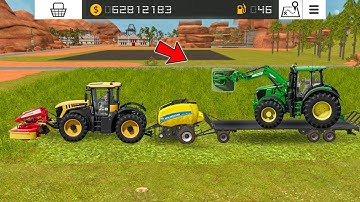 Making Grass Role Bales With Multiplayer In Fs18 | Fs18 Multiplayer Gameplay | Timelapse