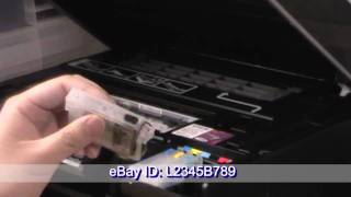 Refillable cartridge installation and test on Epson printer