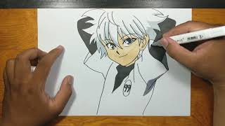 How to draw KILLUA | HUNTER X HUNTER step by step