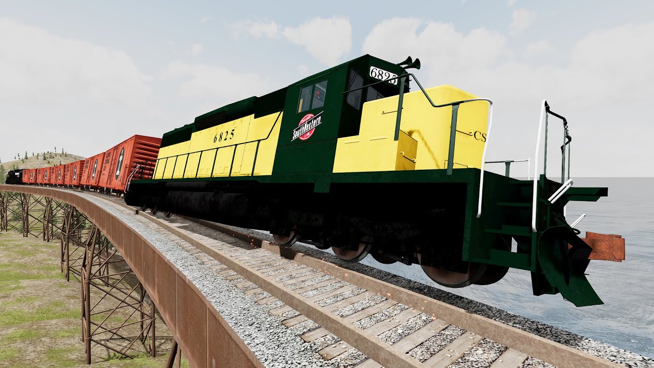 Realistic Train Crashes #45 - Beamng.Drive