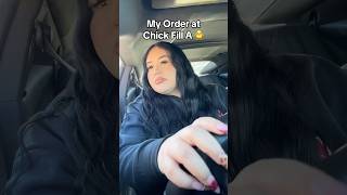 My Chick Fil A Drive Thru Order ❤️ #chickfila #foodies #mukbang #drivethru #mukbang