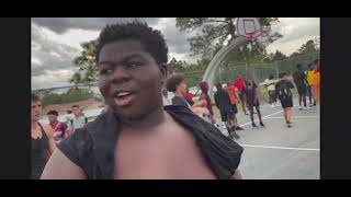 Trash Talker Gets ANKLES BROKEN \& EXPOSED Bad! 5v5 Basketball Nick briz official park video he loses