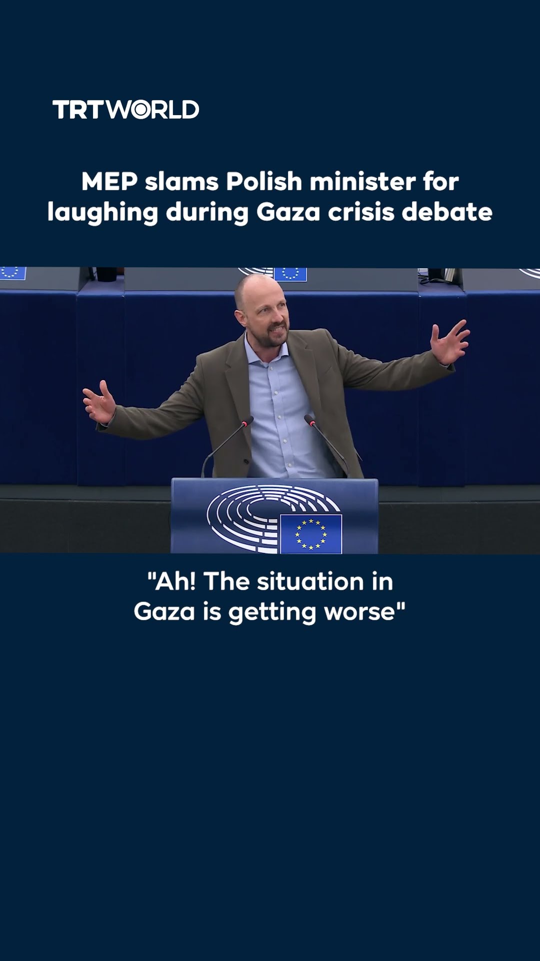 MEP slams Polish minister for laughing during Gaza crisis debate