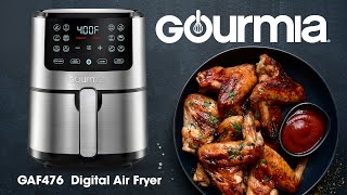 Air Fryers, Gourmia GAF556 5-Quart Digital Air Fryer - No Oil Healthy  Frying - 12 One-Touch Cooking Functions - Guided Cooking Prompts - Easy  Clean-Up - Recipe Book Included