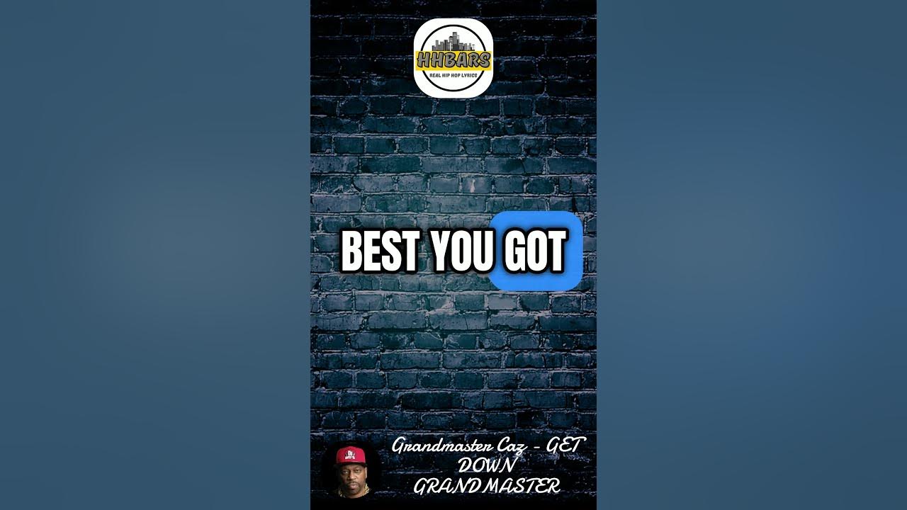 Grandmaster Caz - Get Down Grandmaster (1st Verse)
