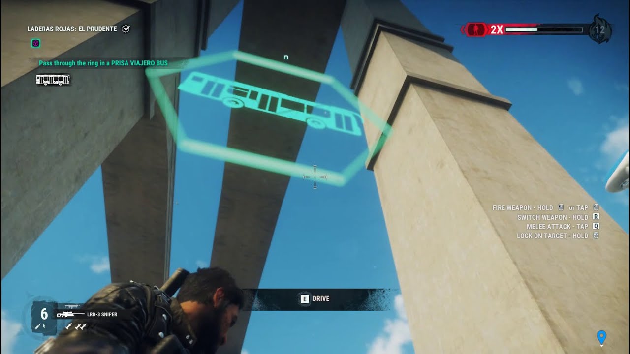 Just Cause 4 Pass through the ring in a Prisa Viajero Bus Laderas