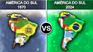América Do Sul 1870 Vs América Do Sul 2024 Comparação