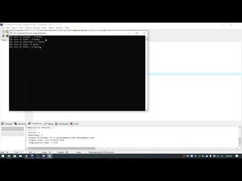 Write a C program to display size in bytes of different data types using sizeof() operator.
