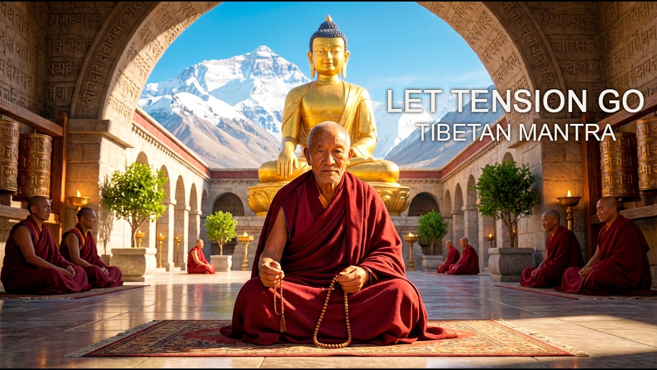 Tibetan Monks Chant in High-Altitude Courtyard — Open Monastery | Nervous System Rest