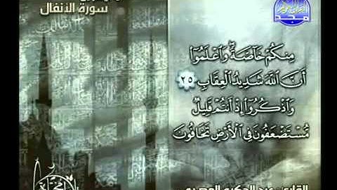 ما تيسر من سورة الأنفال الشيخ عبدالحكيم العصيمي