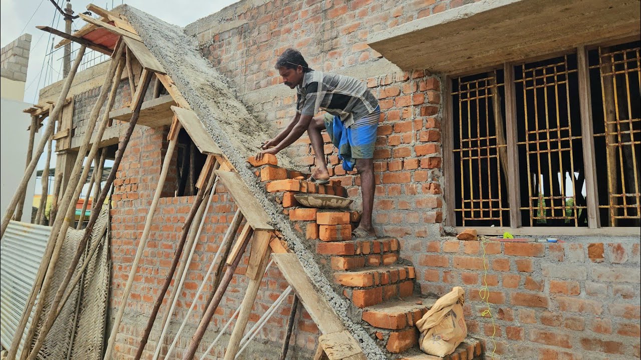 Stairs Build Technique_OutDoor Brickstairs Properly Build with Bricks ...