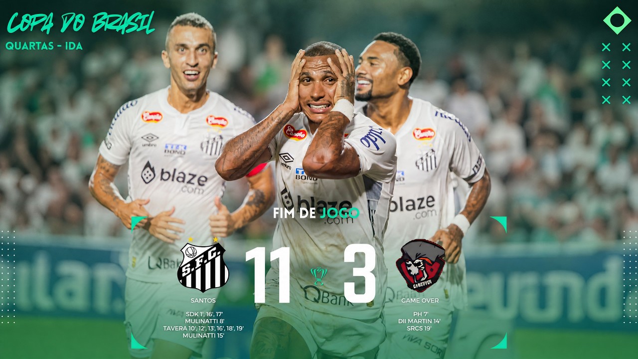 SANTOS 11 x 3 GM - Copa do Brasil - World of Football