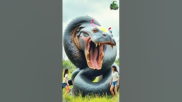 Snake Attack! Giant Python Goes After a hippopotamus! #shortsyoutube #shorts #giantpython #ai