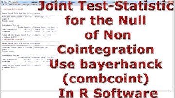 Joint Test-Statistic for the Null of Non-Cointegration Use bayerhanck (combcoint) In R Software