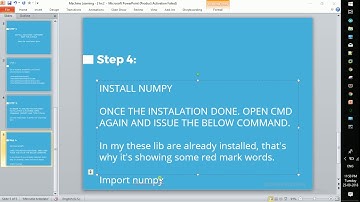 Installing Python packages for Computer Vision and Machine Learning for windows