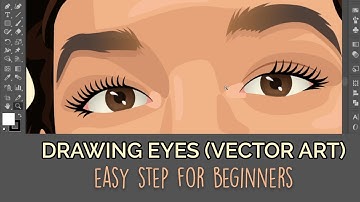 Easy Tutorial Drawing Eyes (Vector Art) for Beginners