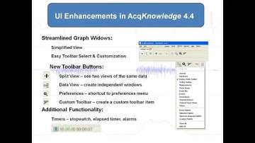 AcqKnowledge GUI Overview
