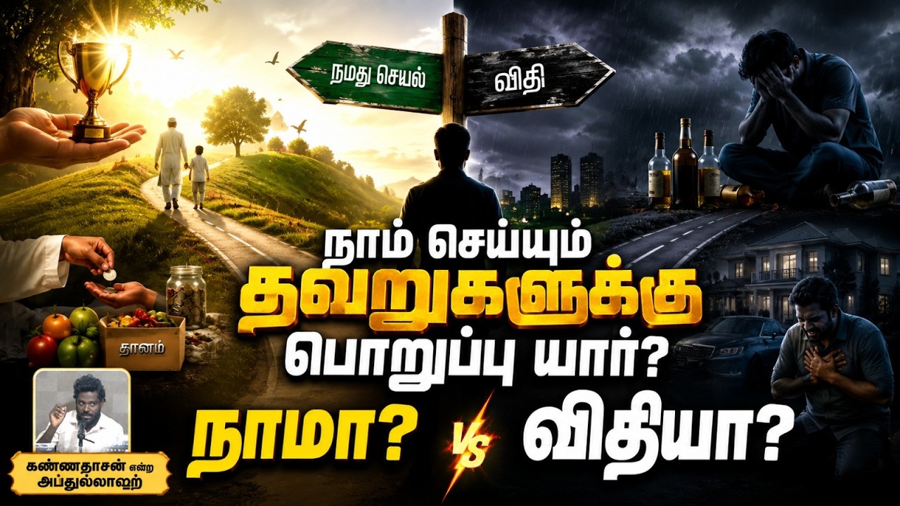 நாம் செய்யும் தவறுகளுக்கு பொறுப்பு யார்? நாமா, விதியா?┇கண்ணதாசன் என்ற அப்துல்லாஹ்┇21-06-26┇