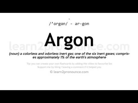 Pronunciation of Argon | Definition of Argon