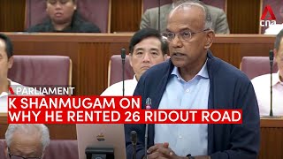 K Shanmugam on why he rented 26 Ridout Road | Full video