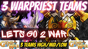 Gems of War WARPRIEST Teams 2023 | 3 Teams High/MID/LOW for the Warpriest Class Event Guide