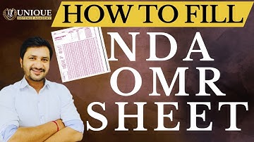How to Fill NDA OMR Sheet | NDA 2 2023 OMR Sheet | Unique Defence Academy | Kapil Sir