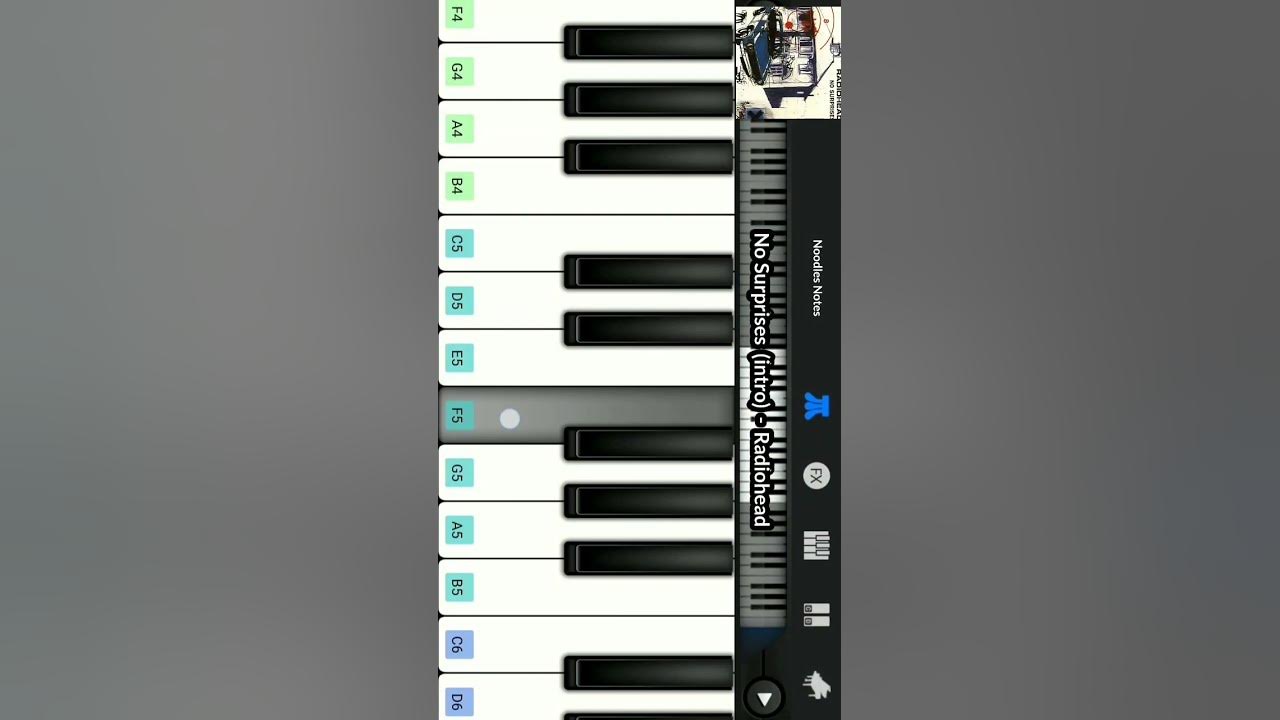 NO SURPRISES - Radiohead || PIANO - cover, notes, tutorial       #song #shorts #trending