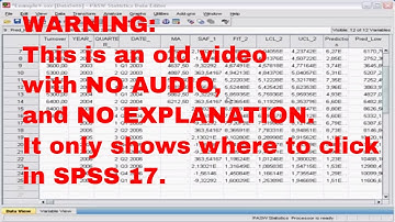 Video 13 - how to create a sequence chart of the predictions with SPSS (no audio)